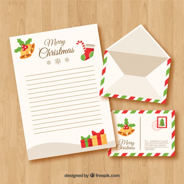 626x626 Christmas Letter Template Vector Free Download