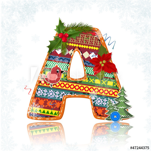 500x497 Art Christmas Letter Handmade