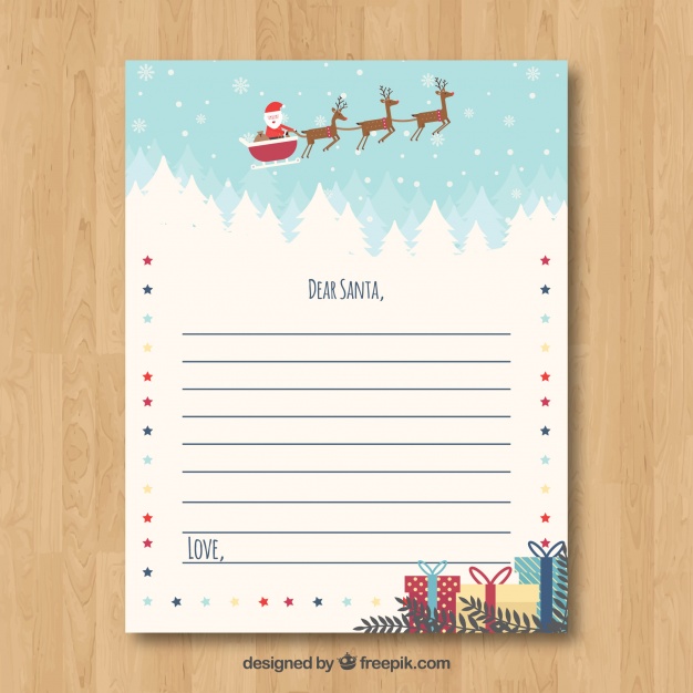 626x626 Cute Christmas Letter Template Vector Free Download