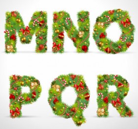 280x262 Letters Vector Christmas Theme