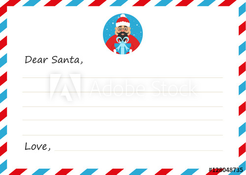 500x355 Template Envelope New Year's Or Christmas Letter To Cute Asian