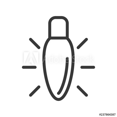 500x500 Christmas Light Bulb Vector, Christmas Related Line Style Icon