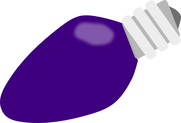 600x407 Purple Christmas Lightbulb Clip Art