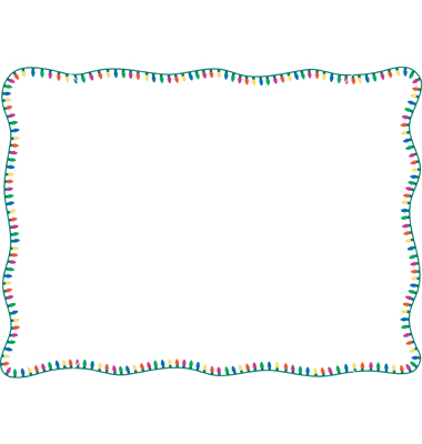 Christmas Lights Border Vector