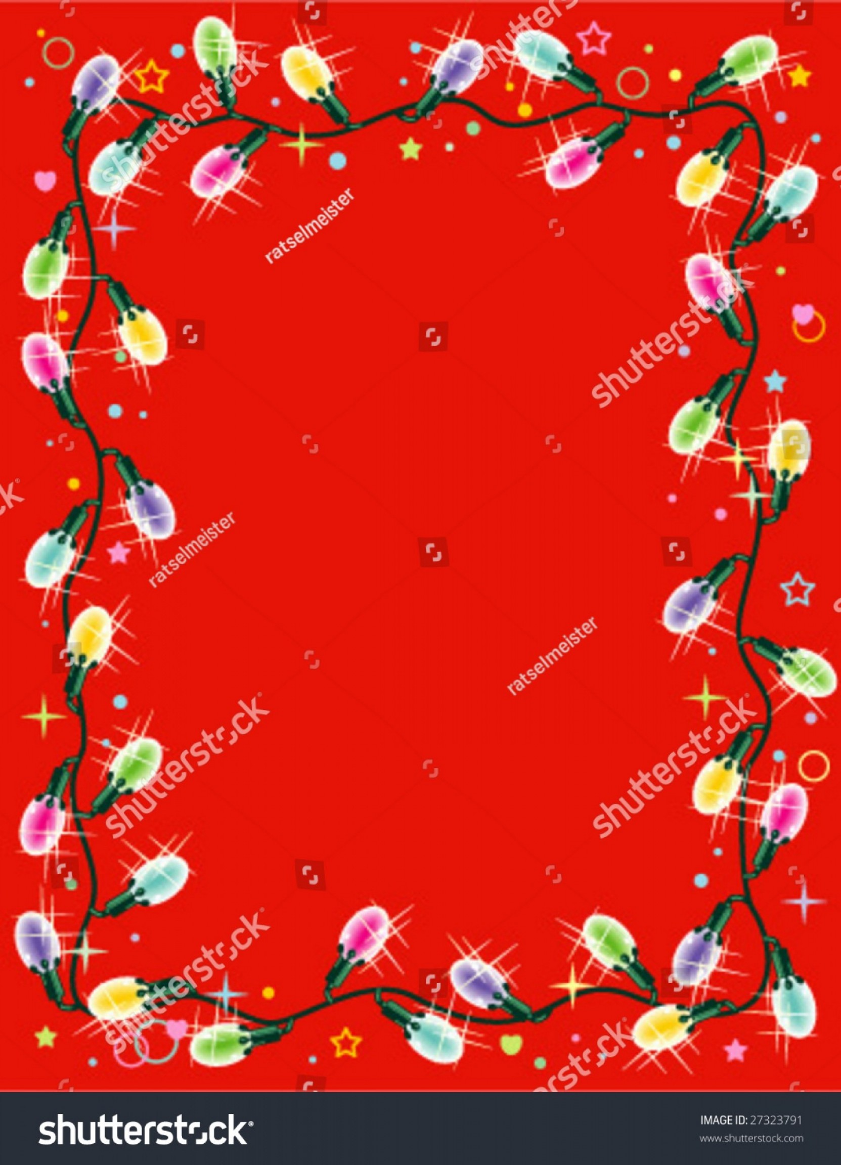 1663x2304 Christmas Lights Vector Vertical Border Frame Soidergi