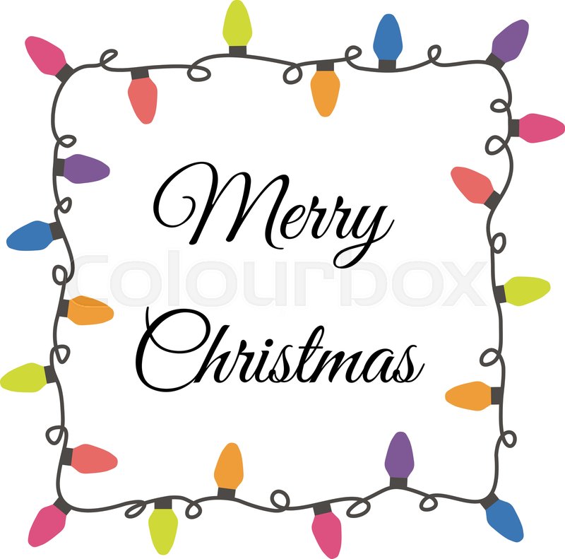 800x791 Christmas Lights Vector Border Vector Stock Vector Colourbox