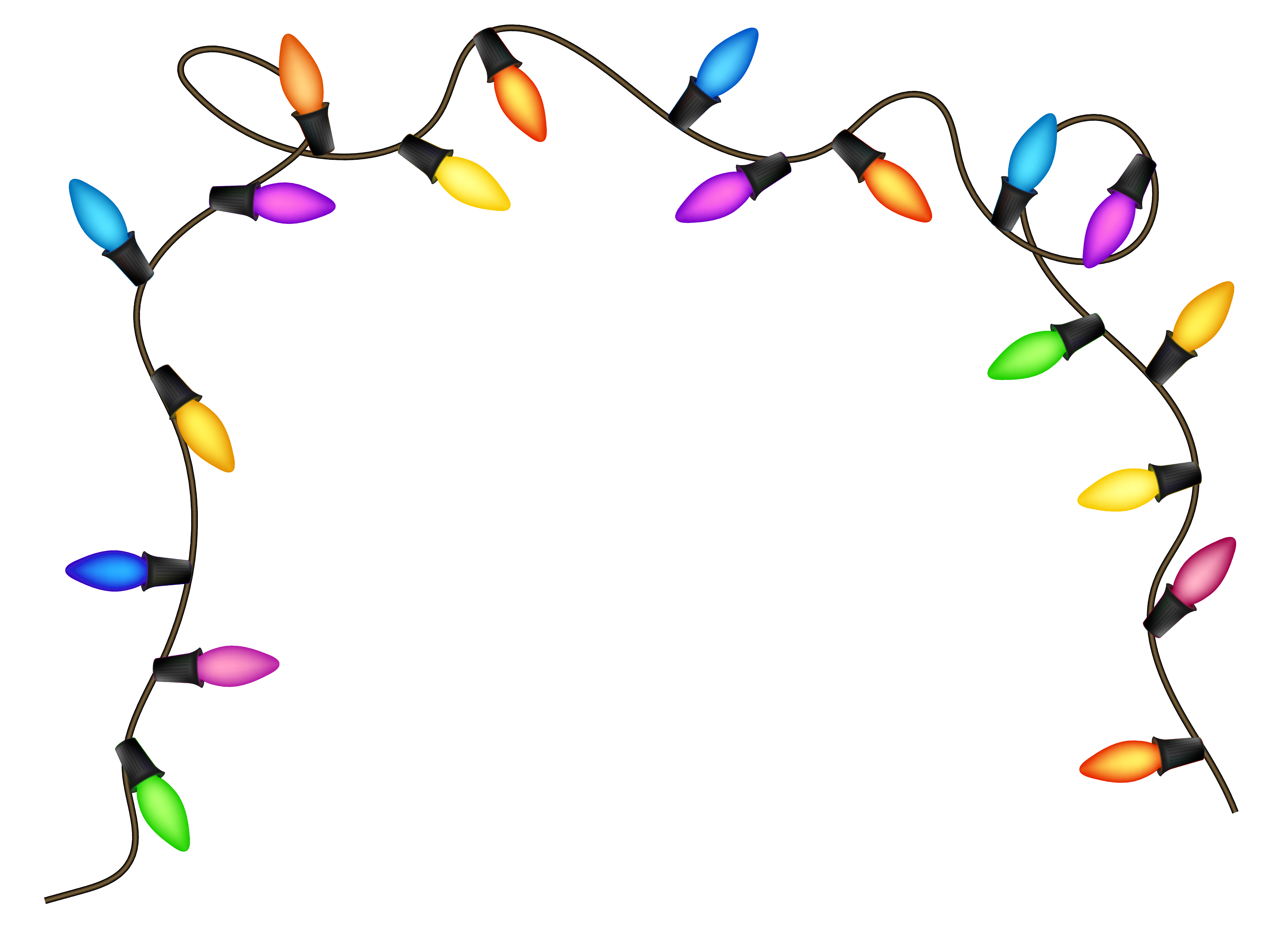 5937x4264 Christmas Lights Background Clipart