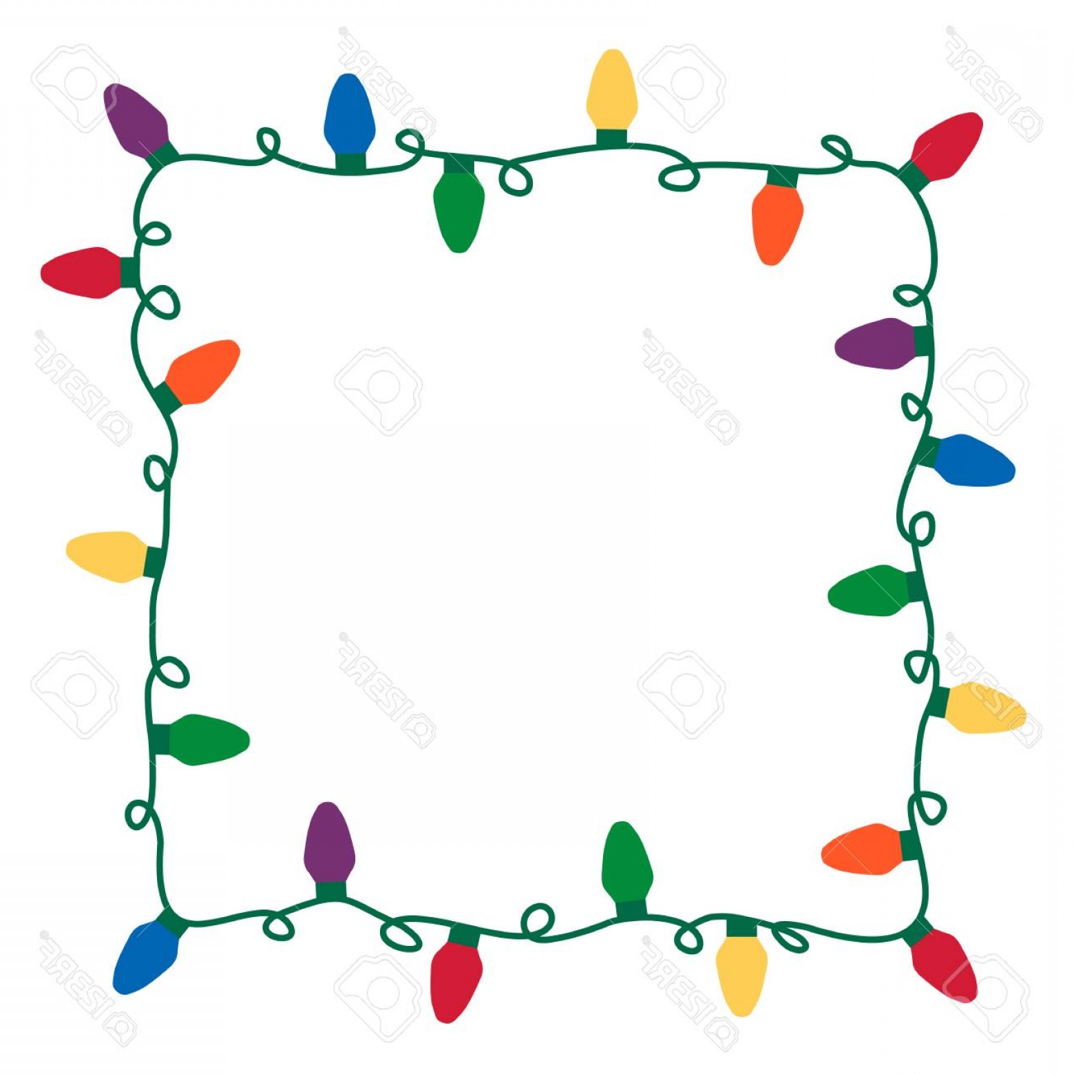 Christmas Lights Border Vector at Vectorified.com | Collection of ...