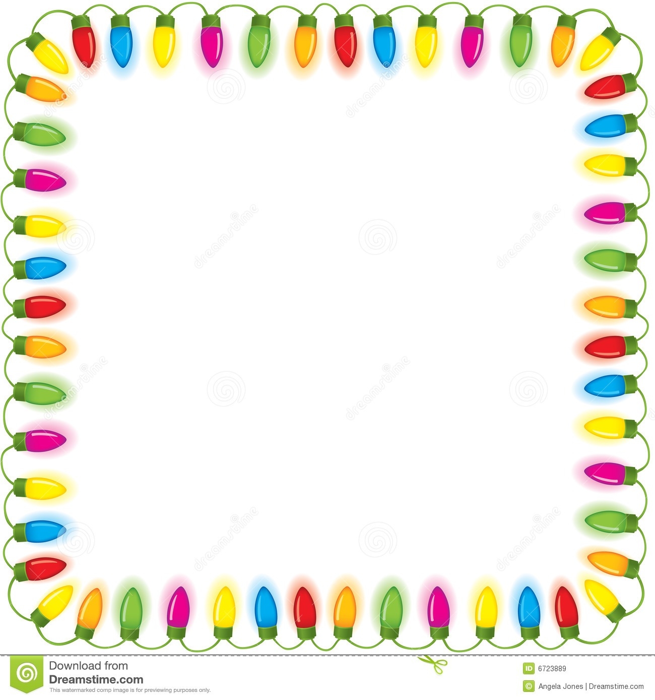 Printable Christmas Lights Border