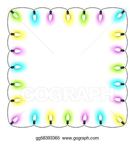 450x470 Christmas Lights Frame Border
