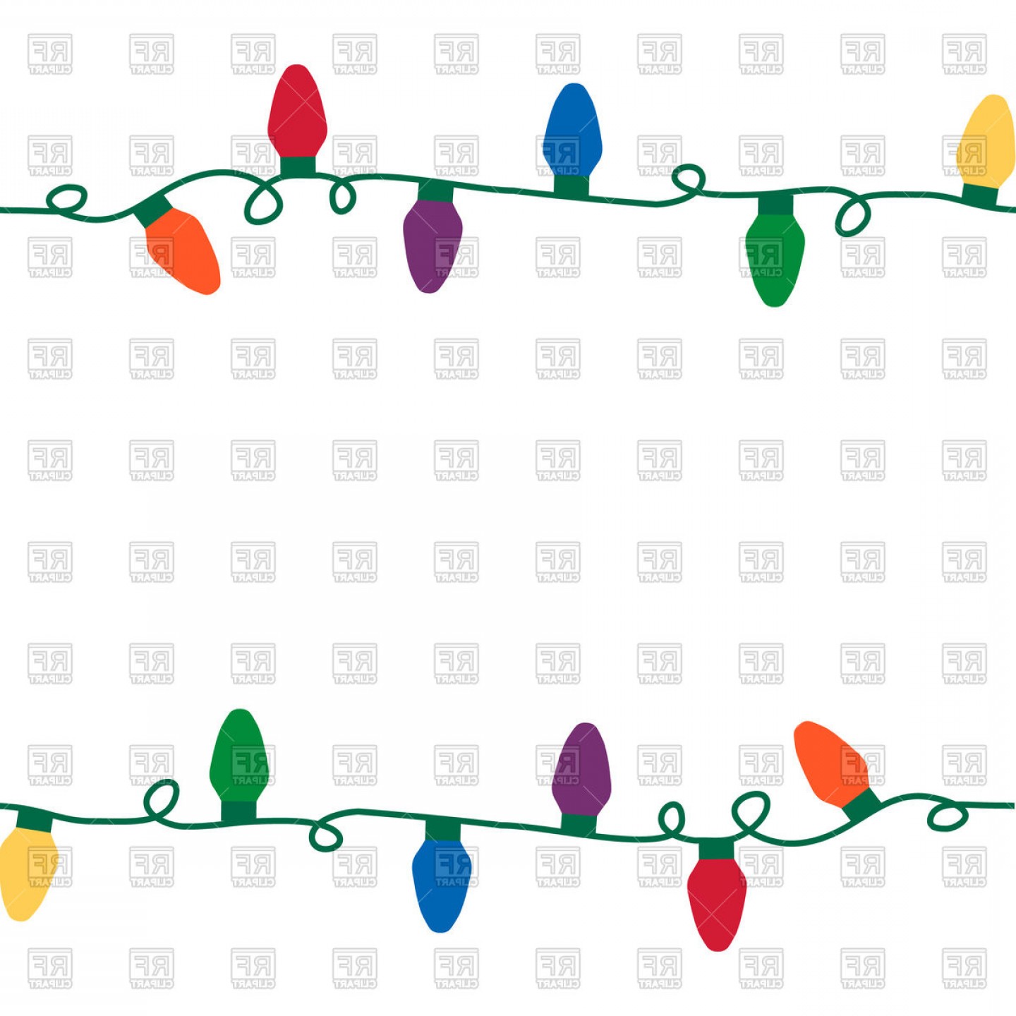 1440x1440 Christmas Lights String Vector Clipart Handandbeak