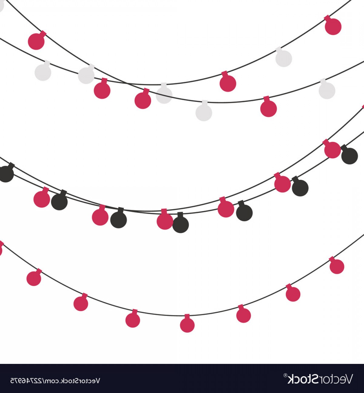 1200x1296 Christmas Lights Strings Flat Xmas Garland Vector Hoodamathrun