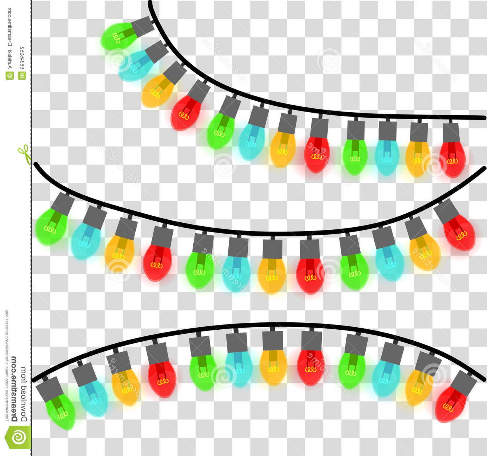 1665x1560 Christmas Lights Vector Graphics Studiogrfx