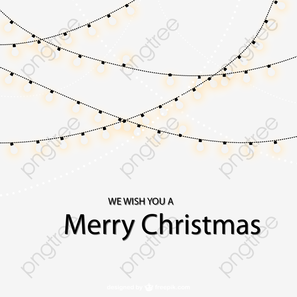 1200x1200 Vector String Of Christmas Lights, Christmas String Lights, Merry