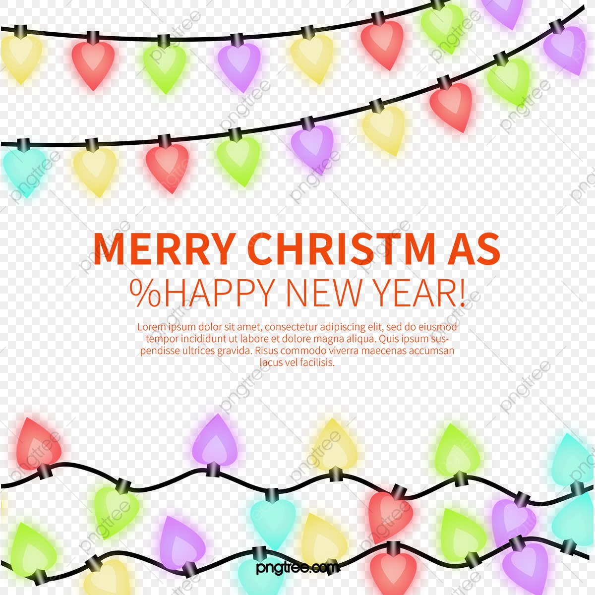 1200x1200 Bright Christmas Lights Vector Material, Bright Christmas Lights