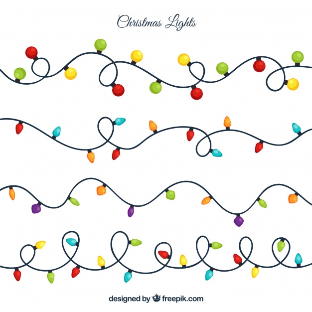 626x626 Christmas Lights With Flat Design Vector Free Download