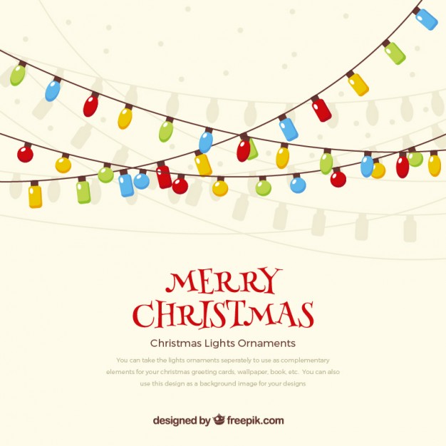 626x626 Merry Christmas Lights Background Vector Free Download