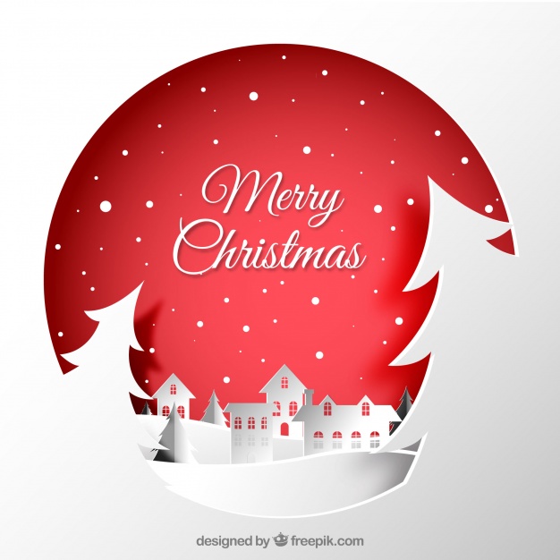 626x626 Christmas City Paper Background Vector Free Download