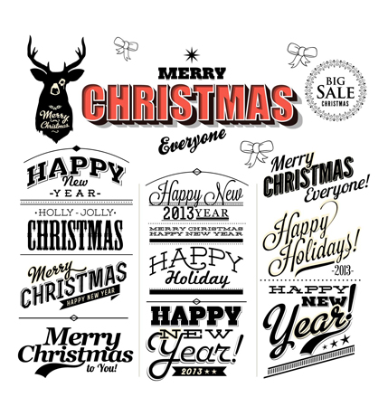 429x460 Christmas Text Logos Vector Free Download
