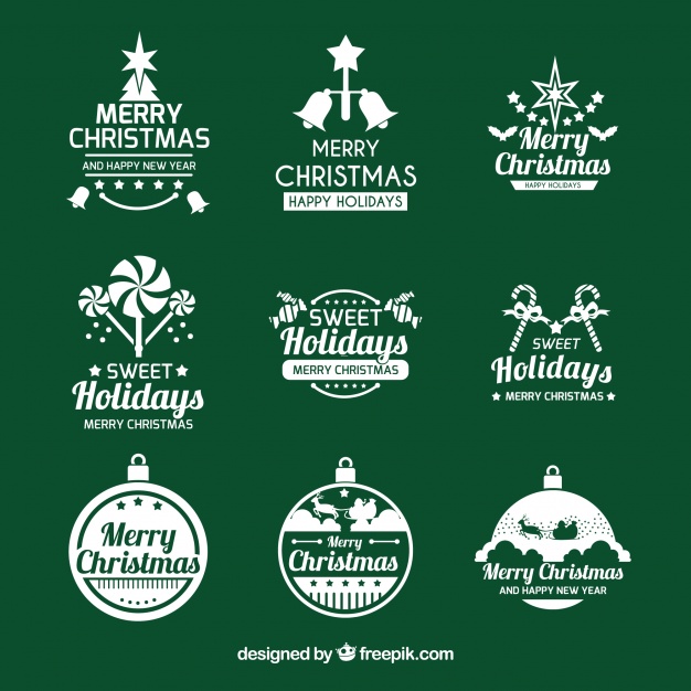 626x626 Elegant Christmas Logo Collection Vector Free Download