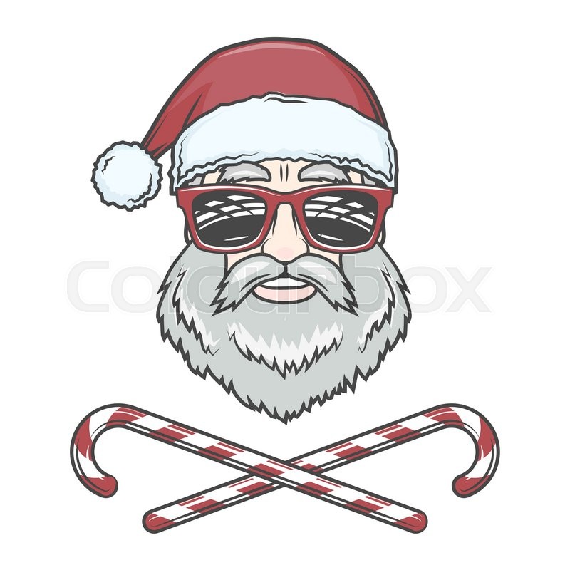 800x800 Santa Claus Biker With Candy Cones And Stock Vector Colourbox