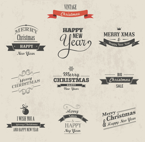 500x489 Christmas Logos Creative Design Vector Free Download