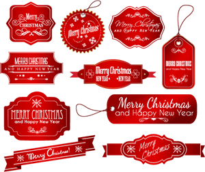 300x252 Christmas Labels Logo Vector