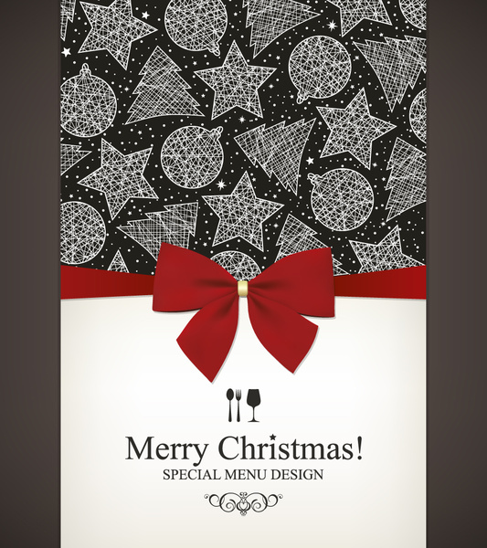533x600 Christmas Menu And Bows Design Vector Free Vector In Encapsulated