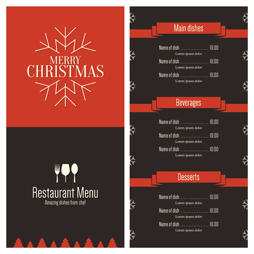 500x500 Christmas Restaurant Menu Vector Material Free Download