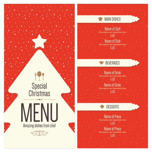 500x500 Christmas Restaurant Menu Vector Material Free Download