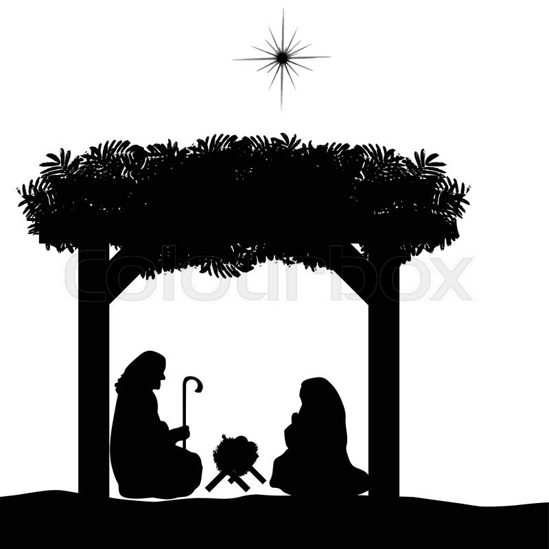 800x800 Christmas Nativity Scene With Baby Stock Vector Colourbox