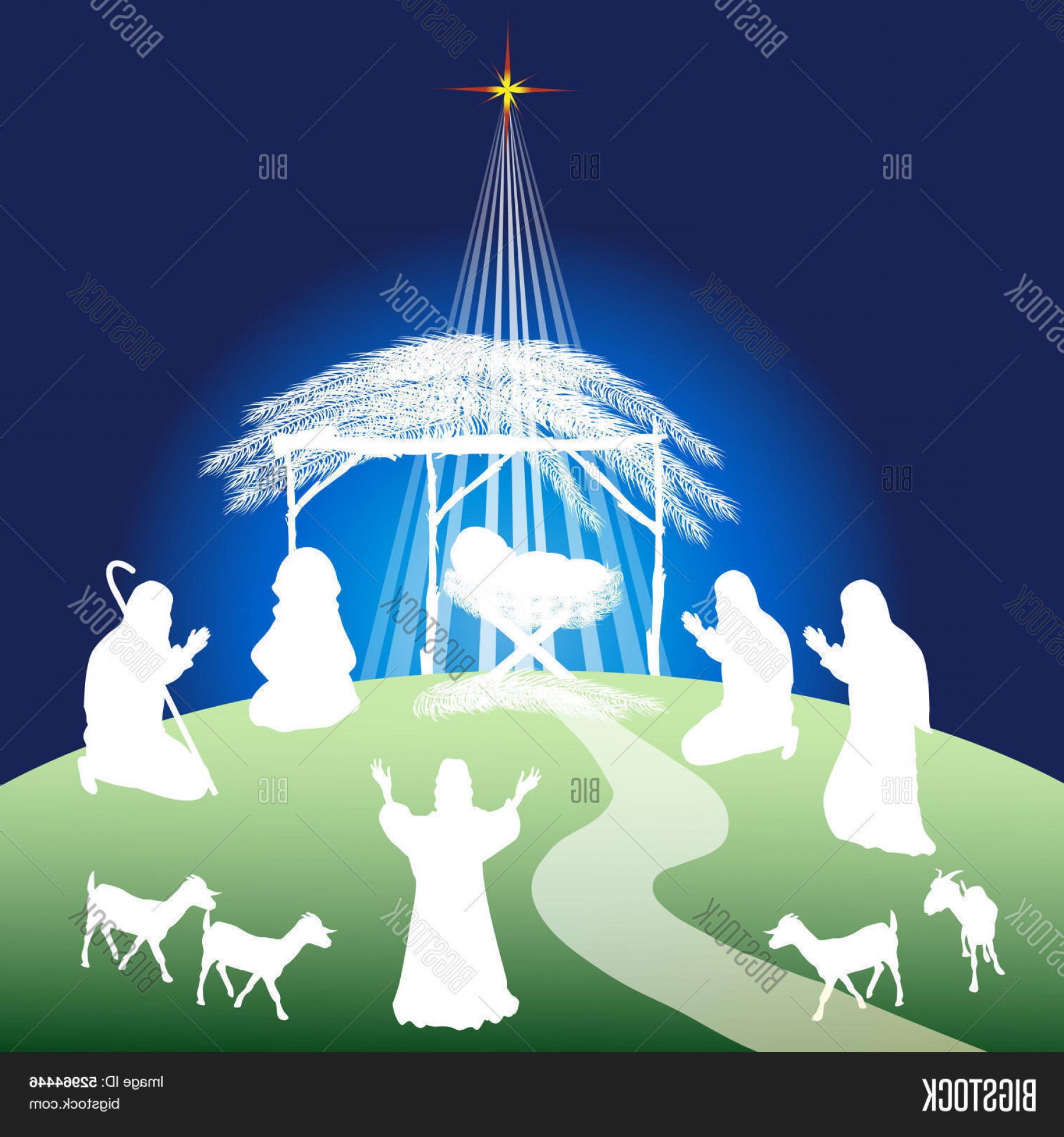 1800x1924 Stock Vector Christmas Nativity Scene Silhouette Handandbeak
