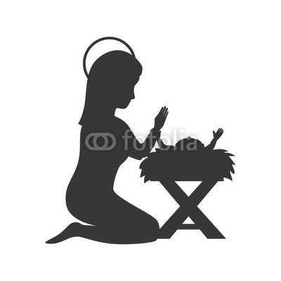 400x400 Traditional Christian Christmas Nativity Scene Of Baby Jesus