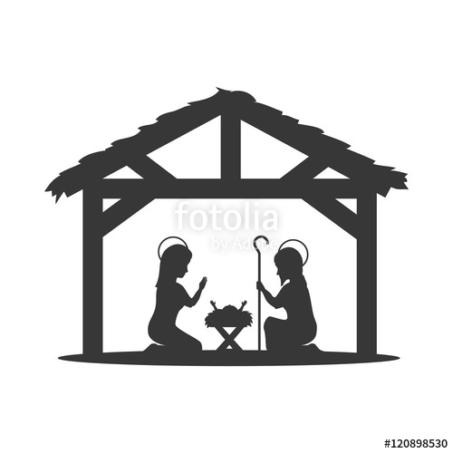 Christmas Nativity Silhouette Vector at Vectorified.com | Collection of ...