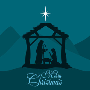 Christmas Nativity Silhouette Vector at Vectorified.com | Collection of ...