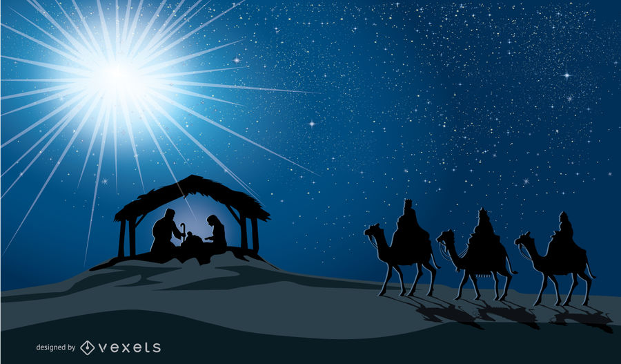 Christmas Nativity Silhouette Vector at Vectorified.com | Collection of ...