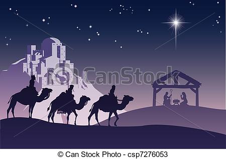 450x317 Illustration Of Traditional Christian Christmas Nativity