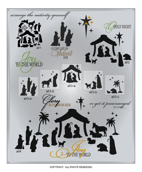 600x725 Christmas Nativity Vector Images
