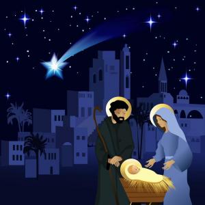 300x300 Photoillustration Of The Christmas Nativity Play As Silhouette