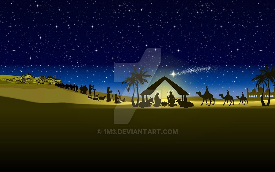 900x563 Vector Christmas Nativity