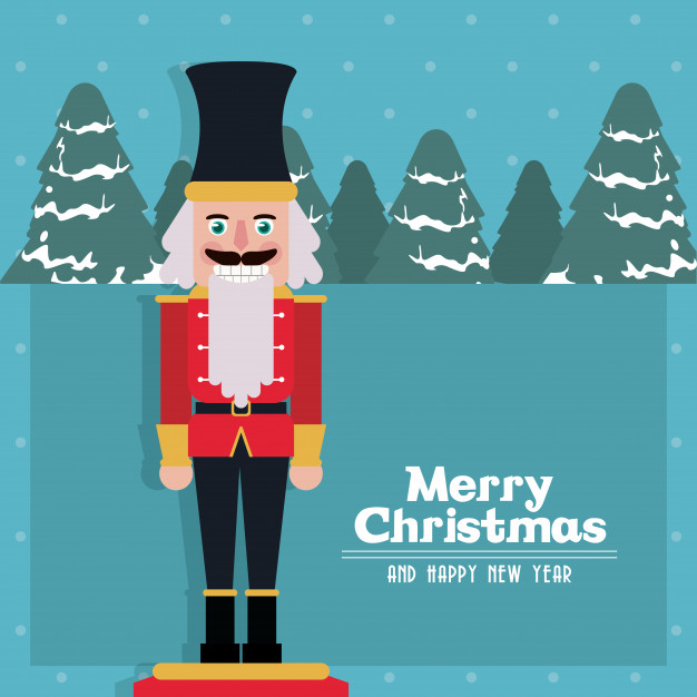 626x626 Merry Christmas Nutcracker Vector Premium Download