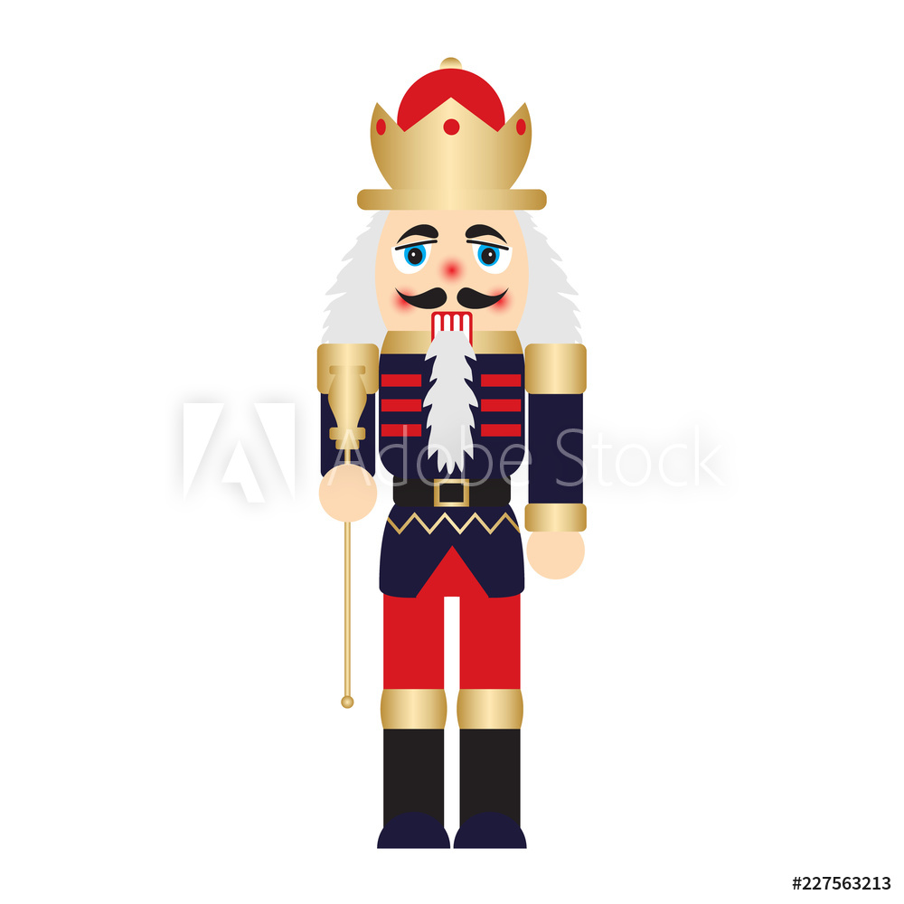 1000x1000 Photo Art Print Vector Illustration Christmas Nutcracker Toy