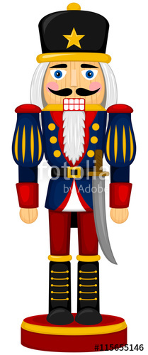 209x500 Vector Illustration Of A Christmas Nutcracker Stock Image