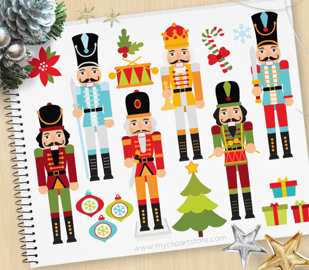 608x532 Christmas Nutcrackers Clipart Premium Vector Clipart