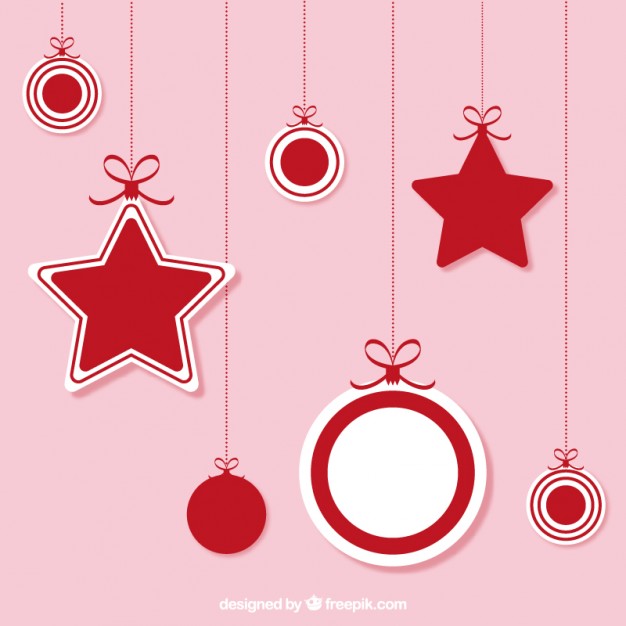 626x626 Christmas Hanging Ornaments Vector Free Download