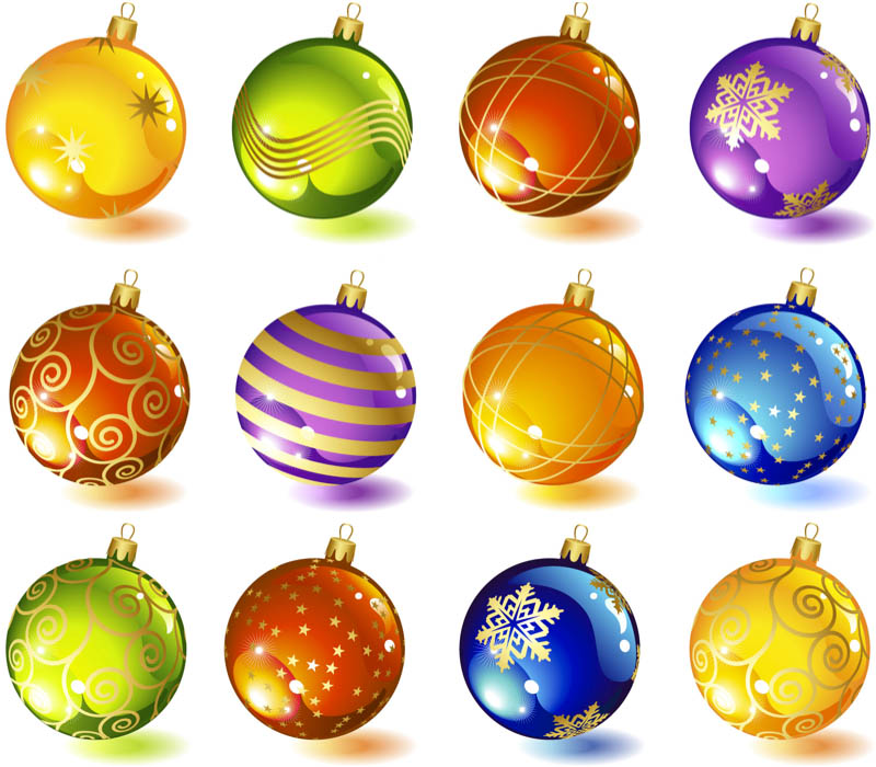 800x700 Christmas Tree Glass Ball Ornaments Vector Free Stock Vector Art