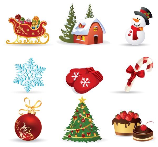 600x560 Free Vector Exquisite Christmas Ornaments Vector Vector