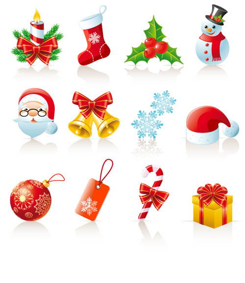 500x577 Beautiful Christmas Ornaments Vector Free Vector