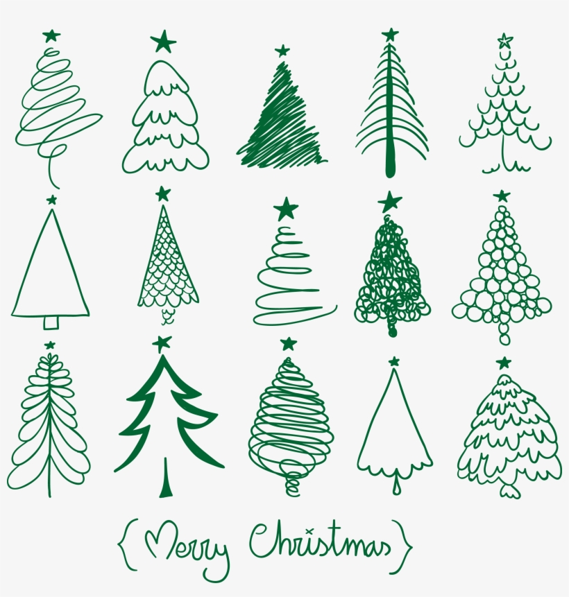 820x861 Drawn Christmas Ornaments Vector