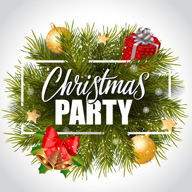 626x626 Christmas Party Lettering In Frame Vector Free Download